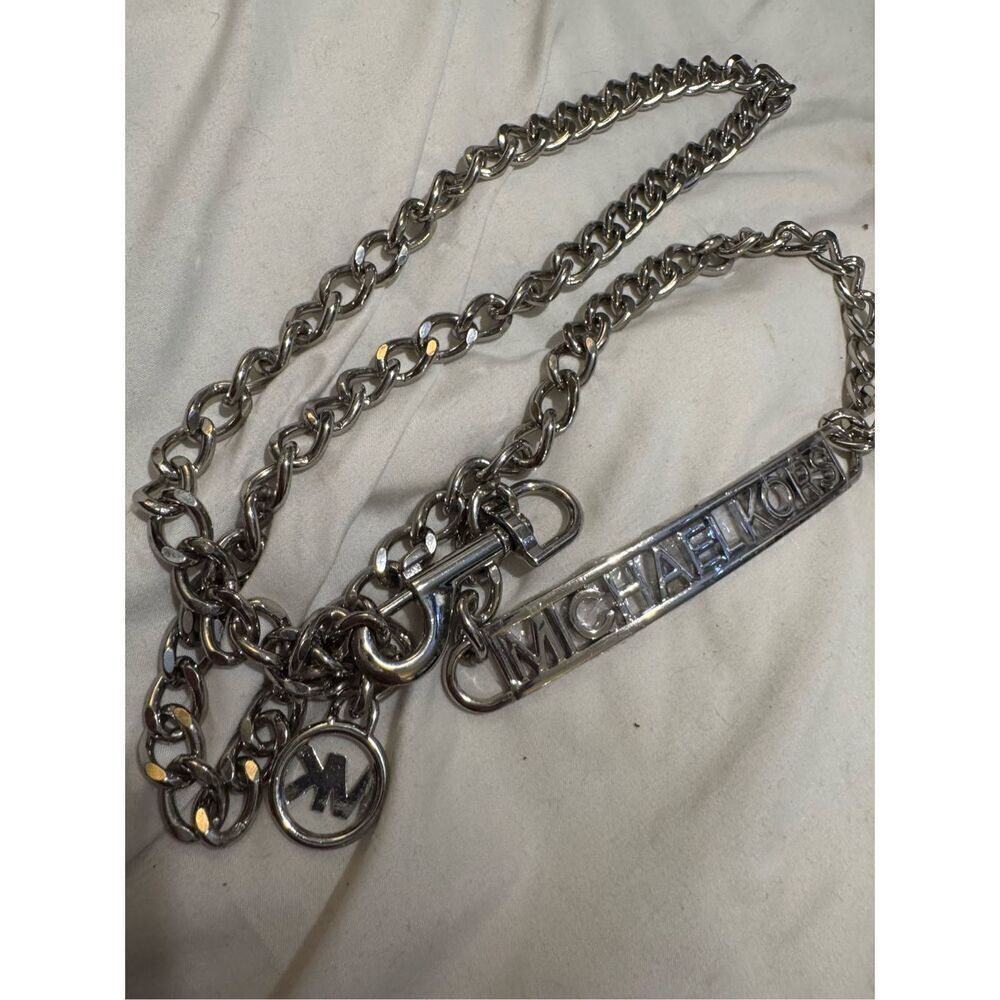 Michael kors mk circle curb chain belt/necklace/strap L/XL NWT - Picture 2 of 2